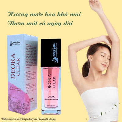 COMBO 2 Chai Xịt Khử Mùi Hôi Nách Deora Clear 50ml, Khử Mùi Toàn Thân, Không Gấy Ố Vàng Áo
