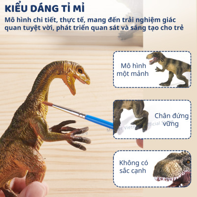 Mô hình khủng long mini cao su mềm Mideer Dinosaur Toys Set  jurassic world  T-rex