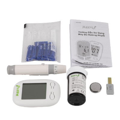 Máy đo đường huyết Maxvi BGM-102 (bộ 10 que/kim )