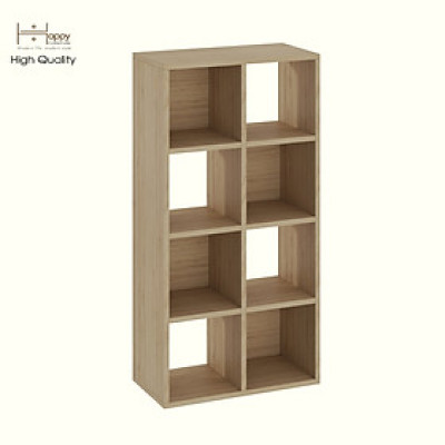 HAPPY FURNITURE , Kệ sách 8 ngăn - CHANN, KSA_105 , 54cm x 28cm x 106cm DxRxC