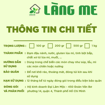 Bò Lát Chay Loại Ngon ( 1 Kg và 5 Kg ), Thực Phẩm Chay Ngon Thành Phần Tự Nhiên Không Chất Bảo Quản Không Biến Đổi Gen Sườn Non Chay Làng Me
