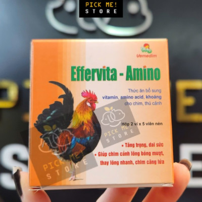 Vemedim Effervita-Amino Bổ Sung Vitamin, Amino Acid, Khoáng cho Gà Đá, Chó Mèo, Chim