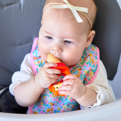 Túi nhai ăn dặm chống hóc silicon kèm gặm nướu và nắp làm kem cho bé Marcus & Marcus, từ 6 tháng - Marcus