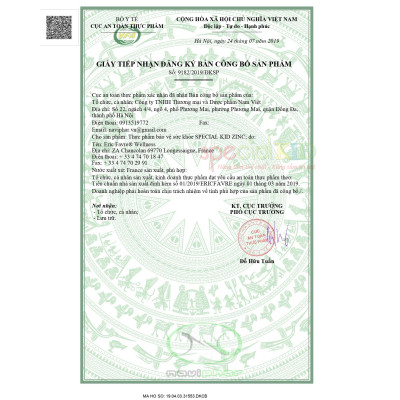 TPBVSK Special Kid Zinc - Bổ sung Kẽm cho cơ thể, hỗ trợ tăng cường sức đề kháng (125ml) [Siro – Nhập khẩu Pháp]