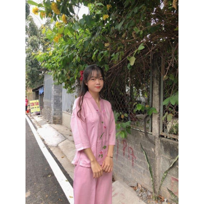 Đồ Lam Đi Chùa Bà Lai Lụa Pháp Cao Cấp