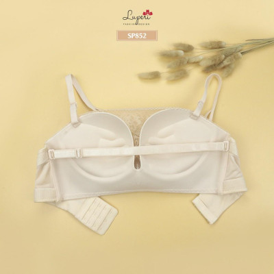 Áo lót nâng ngực nữ bra quây ren cao cấp LUPERI SP852 bản 3 móc kèm 1 dây ngang