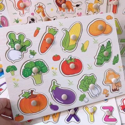 Combo 5 bảng Núm gỗ các chủ đề