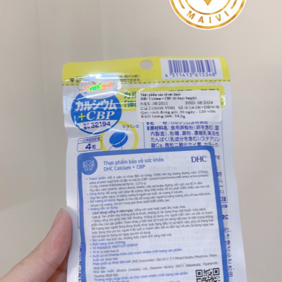 Thực phẩm bảo vệ sức khỏe DHC Calcium + CBP 30 ngày ( hàng chính hãng, có tem phụ )