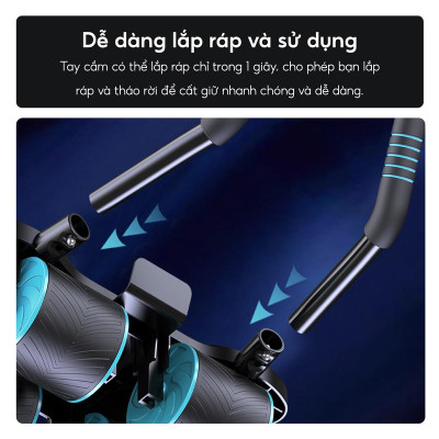 Con Lăn RW099 - 4 Bánh Tập Bụng Trợ Lực Thế Hệ Mới - Khuỷu Tay - Plank Tại Nhà