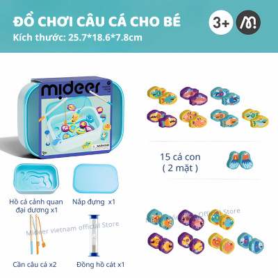 Đồ chơi câu cá nam châm bằng gỗ Mideer  Magnetic Fishing Toy cho bé