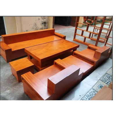 Bàn ghế Phòng Khách mặt tràn gỗ Xoan Đào