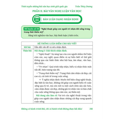 Sách - Tinh Tuyển Những Bài Văn Học Sinh Giỏi Quốc Gia 2025 - Trần Thùy Dương