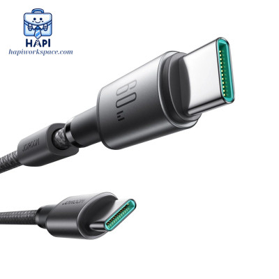 Cáp sạc bọc dù C to C hàng chính hãng Joyroom 60W, nam châm cố định