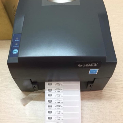 COMBO Máy in mã vạch Godex G500 (Hàng chính hãng) + Tem (35x22mm) + Mực Wax Premium (50m) 