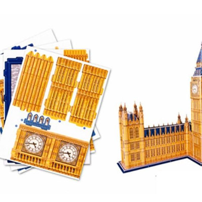 Mô Hình Giấy 3D Magic Puzzle: Tháp Đồng Hồ Big Ben B568-1 (190 Chi Tiết)
