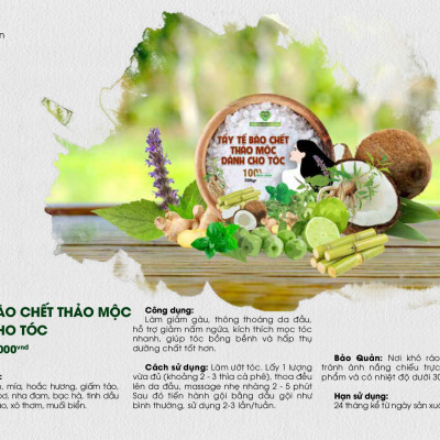 TẨY TẾ BÀO CHẾT THẢO MỘC DÀNH CHO TÓC (300g)