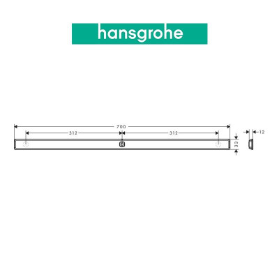 Thanh treo tường 70cm hansgrohe WallStoris 27904