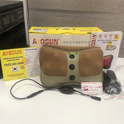 ￼CHÍNH HÃNG Gối massage 6 bi chính hãng Ayosun Hàn Quốc