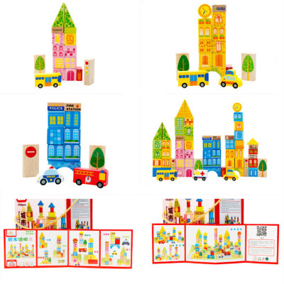 Bộ Xếp Hình Bằng Gỗ Sáng Tạo - Mô Hình Thành Phố Tương Lai