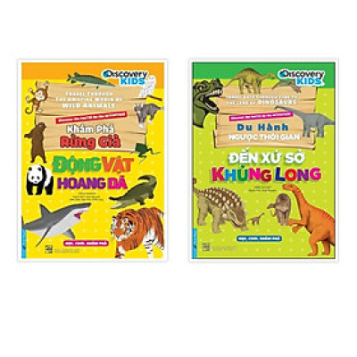 Sách - Combo Khám Phá Rừng Già Động Vật Hoang Dã + Du Hành Ngược Thời Gian Đến Xứ Sở Khủng Long - First News