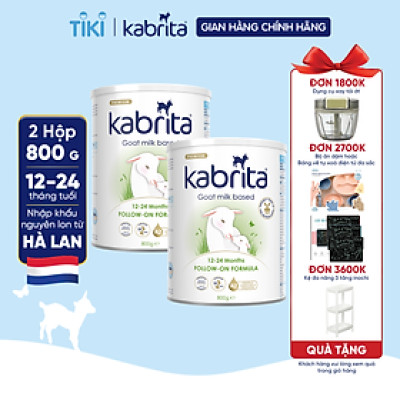 Combo 2 lon Sữa dê Kabrita số 2 cho trẻ từ 12- 24 tháng - Lon 800g