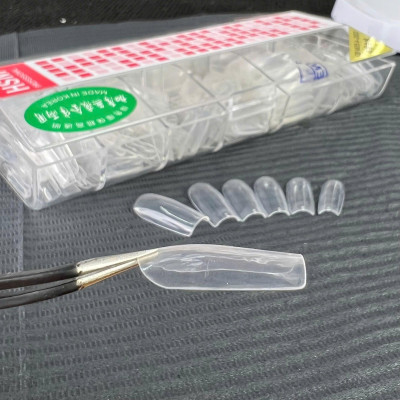 Hộp 500 Móng Úp Tay HSM Vuông Trong Trơn (Không Nhám) Đủ Size Từ 0-9 Chuyên Dùng Nối Móng Làm Nail Mỏng Dẻo