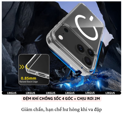 Ốp lưng nhám từ tính chống sốc MatteMag Pro bảo vệ camera cho iPhone 17 Pro Max / 17 Pro hiệu Likgus Huan Camshield Magnetic -Viền TPU chống sốc đệm khí, Lưng PC nhám chống vân tay, Magnetic N52 thế hệ mới - Hàng nhập khẩu