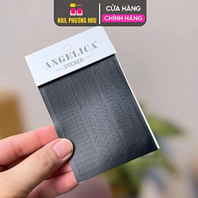 Sticker Dặm Ombre Hình Zic Zac Fen Đầu Móng Làm Nail, Mẫu Miếng Dán Móng Hình Dích Dắc Dặm Đầu Móng Nhanh, Giấy Decal Tự Dính Nữ