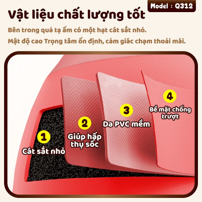 BG Tạ Bình Q312 - 8kg Cao Su Mềm, chuông Ấm, Tạ Ấm