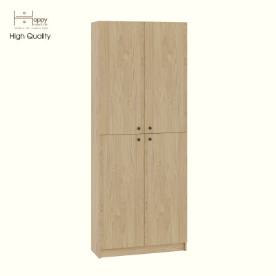 HAPPY FURNITURE , Kệ sách 6 tầng 4 cửa mở - CATY, KSA_078 , 80cm x 30cm x 202cm DxRxC