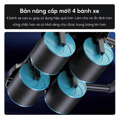 Con Lăn RW099 - 4 Bánh Tập Bụng Trợ Lực Thế Hệ Mới - Khuỷu Tay - Plank Tại Nhà