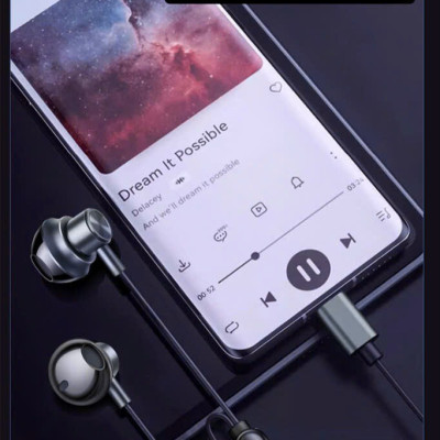 Tai nghe kim loại Rio Tinto Li-Top SV5 chân Type C, điều chỉnh âm thanh trầm giải mã kỹ thuật số, hàng chính hãng