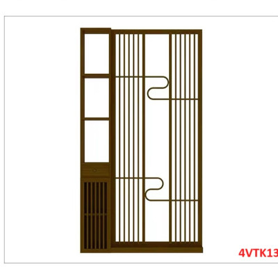 Vách ngăn phòng khách, vách ngăn tủ kệ bằng gỗ 4VTK13 - Nội thất lắp ráp Viendong adv