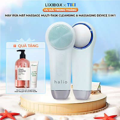Máy Rửa Mặt Massage Tích Hợp Liệu Pháp Ánh Sáng và Nhiệt Halio Multi-task Cleansing & Massaging Device with Red Blue Light Therapy 5 in 1