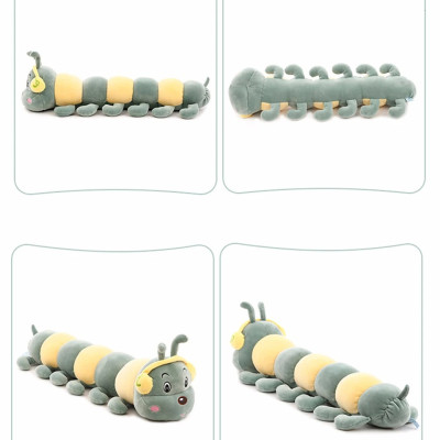 Thú nhồi bông Sâu đeo tai phone nghe nhạc êm mịn - Size từ 60cm đến 130cm- Quà tặng gấu bông con sâu dễ thương - Gối ôm mềm mịn cho bé.