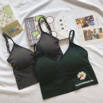 Áo Bra Hoa Cúc Họa Mi Thun Gân Hottrend Cá Tính