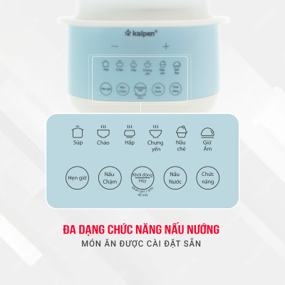 Nồi nấu chậm, nồi chưng yến, nồi hấp đa năng Kalpen SK2 dung tích 1L, hàng chính hãng