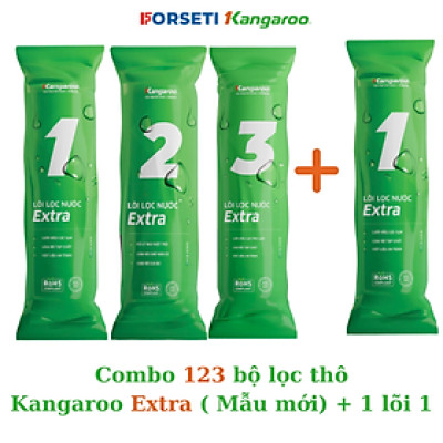 Combo 2 bộ lọc thô 123 + 2 lõi số 1 (4 lõi số 1, 2 lõi số 2, 2 lõi số 3) cho máy Kangaroo hàng chính hãng