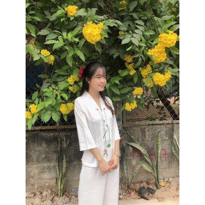 Đồ Lam Đi Chùa Bà Lai Lụa Pháp Cao Cấp