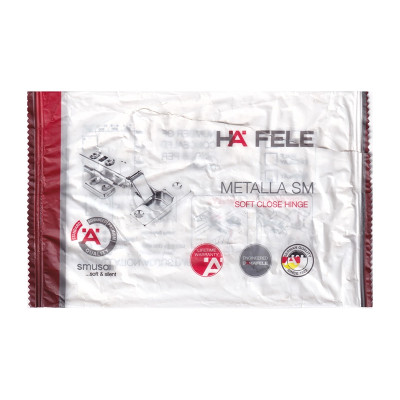 Bản lề giảm chấn Hafele Metalla SM 110° DIY, thép, lắp lọt lòng, cong nhiều - 493.03.023