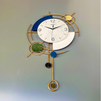Đồng hồ treo tường A211 Decor hiện đại kim trôi trang trí không gây tiếng động phòng khách chung cư cao cấp
