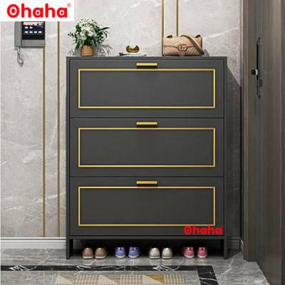 [Kèm Ảnh Thực Tế - Miễn phí vận chuyển & Lắp đặt] Tủ giày thông minh siêu mỏng cao cấp Ohaha - TGCC027