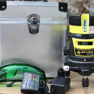 Máy cân mực laser AKUZA 5 tia xanh SIÊU SÁNG - Tặng chân 1,2 m
