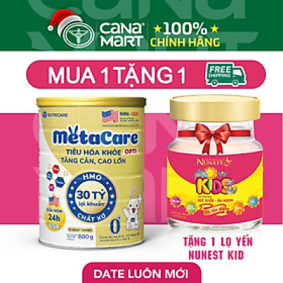 Sữa bột tốt cho bé Nutricare MetaCare OPTI 0+, hỗ trợ tiêu hóa hấp thu, tăng cường miễn dịch, thông minh khỏe mạnh (800g)
