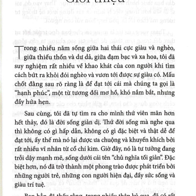 Giản Dị: Giải Pháp Cho Những Vấn Đề Của Con Người