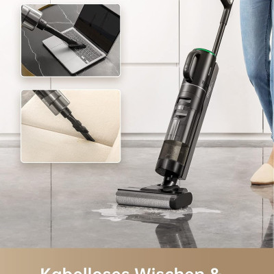 Máy Hút Bụi Lau Sàn Dreame M12 Tự Động Vệ Sinh Lực Hút 14.000 Pa Thời Gian Làm Việc 40 Phút, Diện Tích Hoạt Động 150m2 Công Suất 300 W - Hàng Chính Hãng