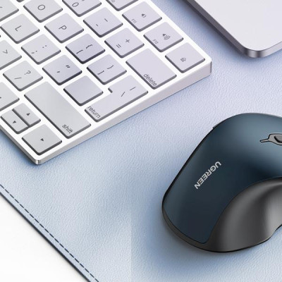 Ugreen UG15807MU101TK 4000DPI Bluetooth 6 nút điều chỉnh kiểu dáng Công thái học Màu Xanh Chuột không dây + BT Không kèm Pin AA - HÀNG CHÍNH HÃNG