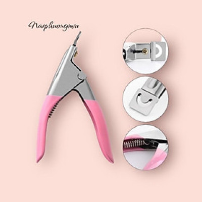 Kìm Cắt Móng Giả 12.5cm Tay Hồng, Thép Không Gỉ, Kìm Bấm Móng Giả Lực Bấm Mạnh, Làm Nail Chuyên Nghiệp Cho Salon Nữ Women