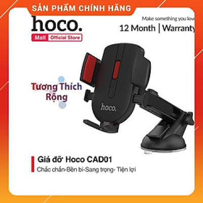 Giá Đỡ Điện Thoại Thông Minh Hoco CAD01 Hít xe hơi xoay 350 độ Hàng Chính Hãng 