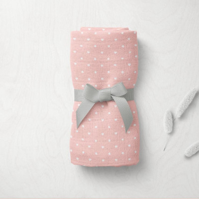 Khăn sợi tre đa năng Sofflin (Thái Lan) 120x120cm - Dotty Pink 